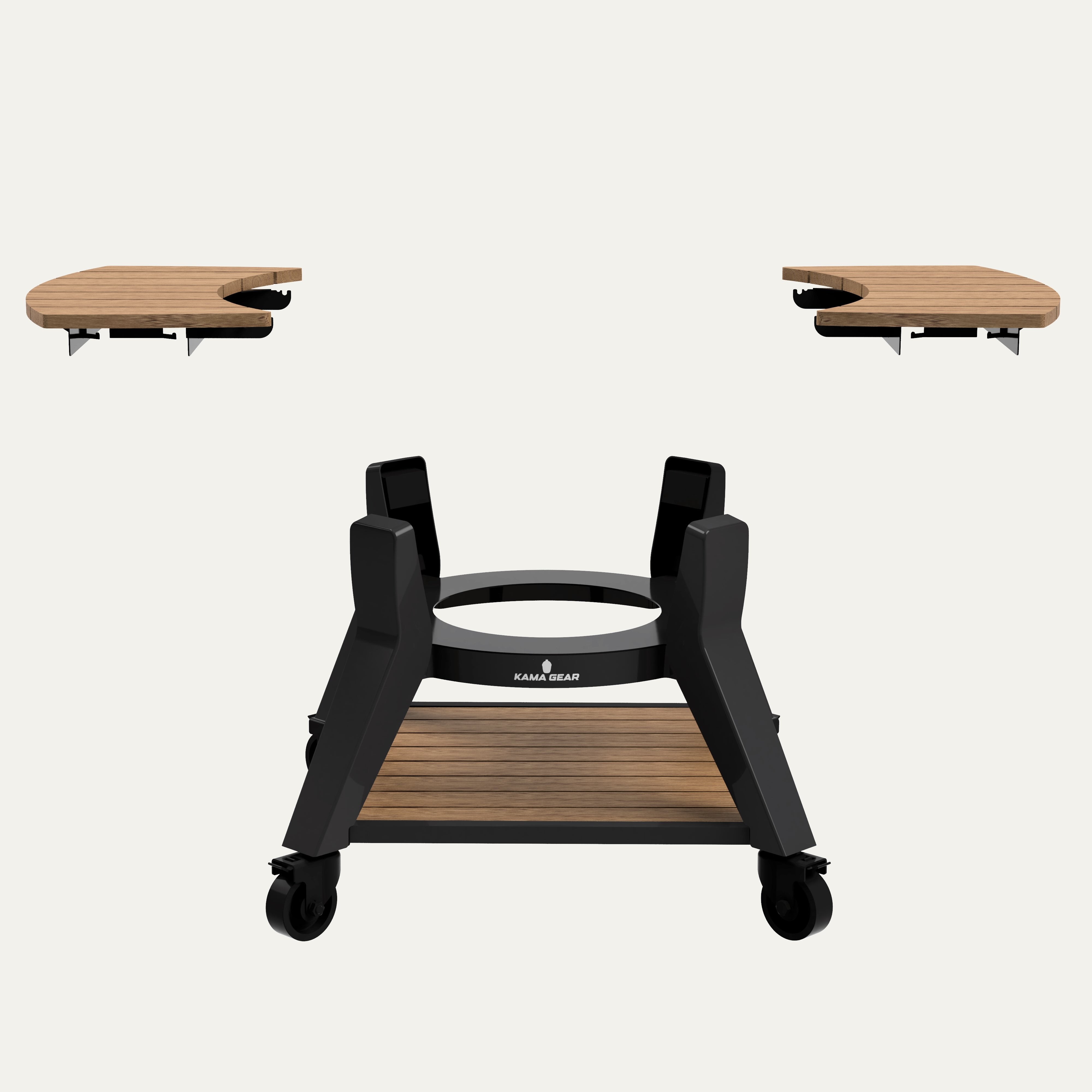 V2 Kamado Grill Stand | Acacia Wood Edition | Kama Gear – KAMA GEAR