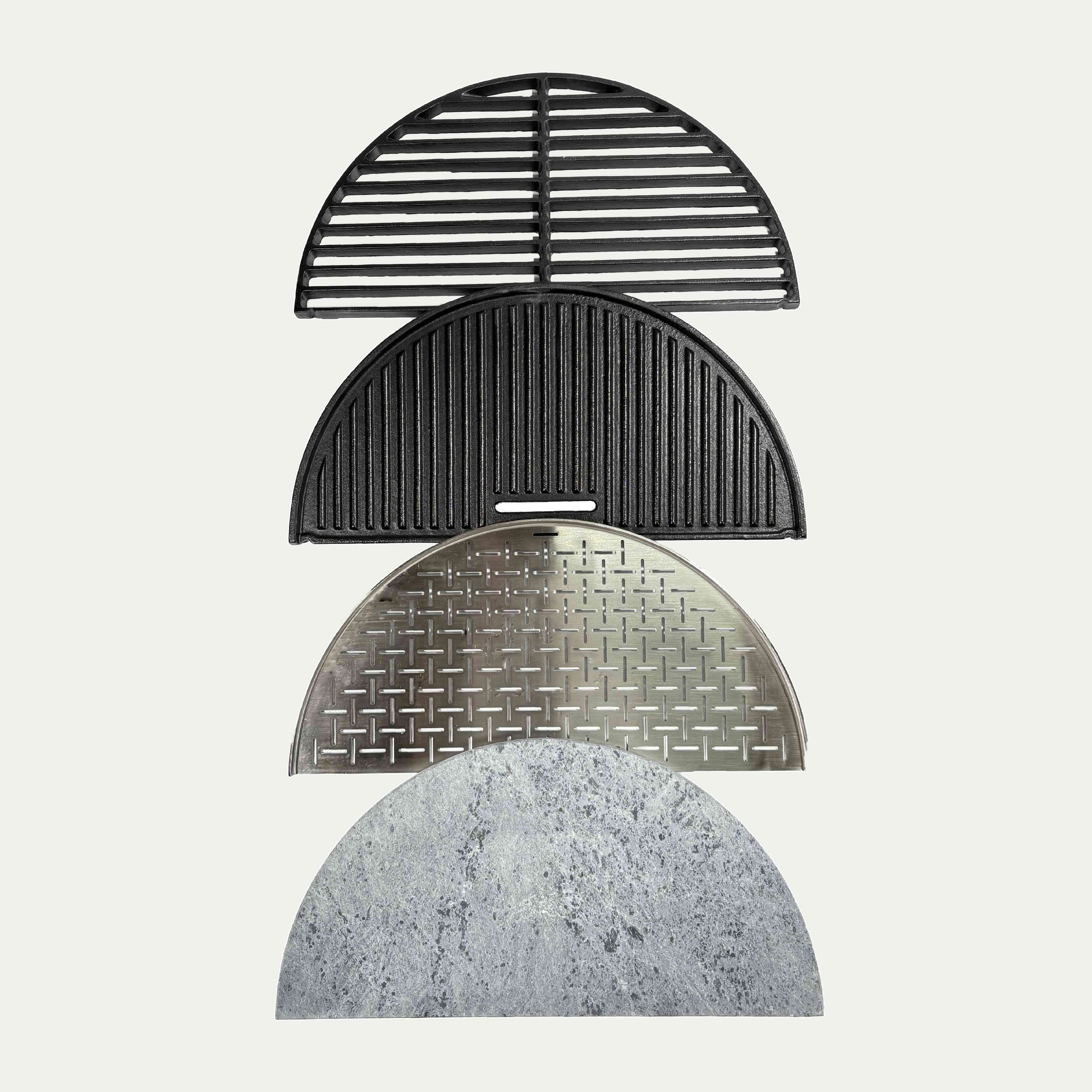 V2 Kamado Half Moon Cooking Surface Pack