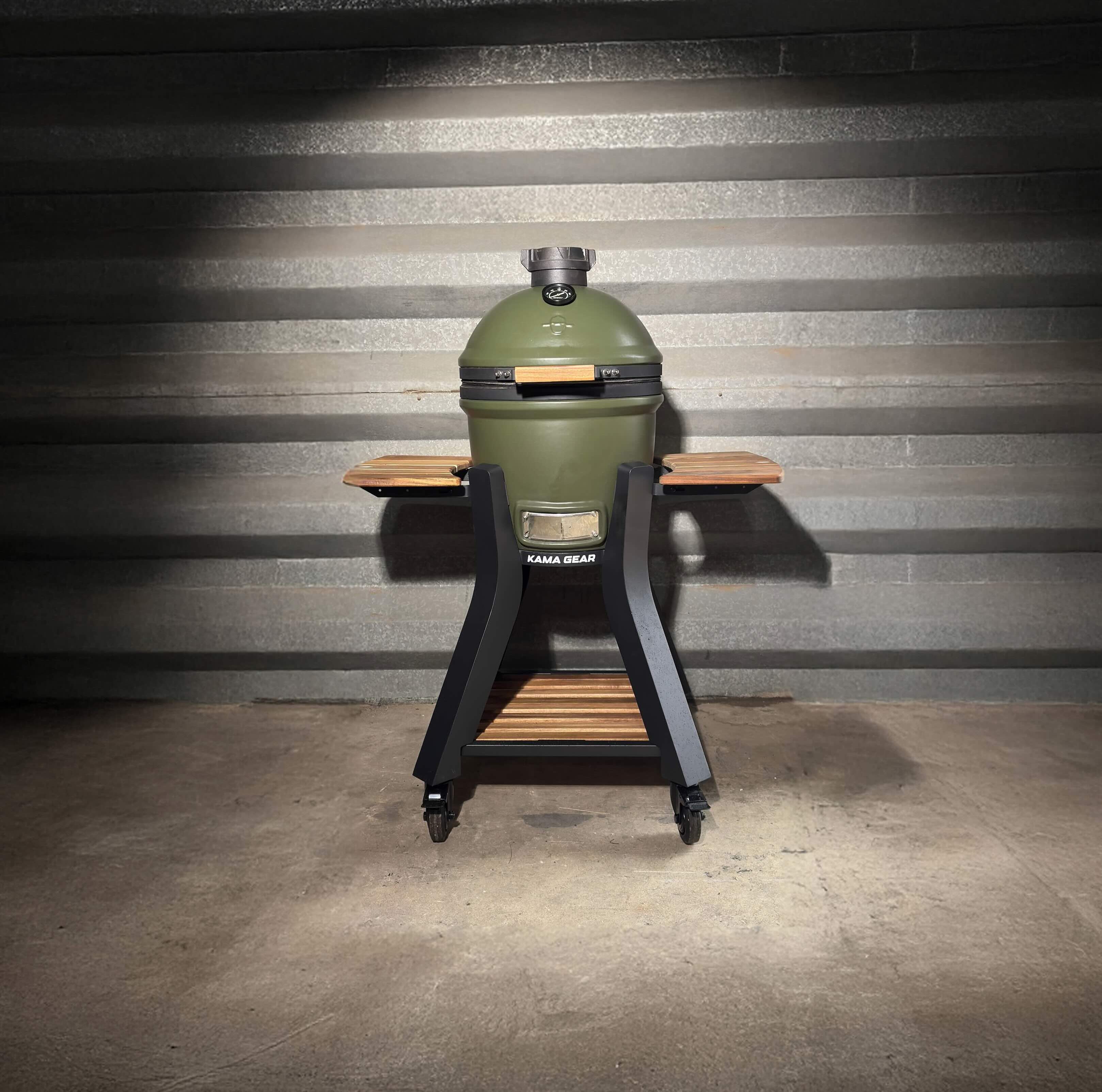 Kama Gear V2 Mini Kamado Grill – 17″ Compact Ceramic BBQ – KAMA GEAR